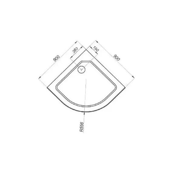 Поддон для душа Triton ПД5 90х90 четверть круга, глубокий