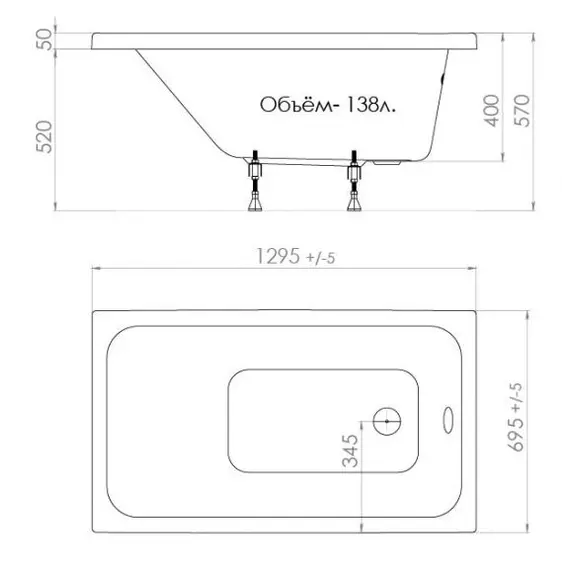 Ванна акриловая Triton Ультра
