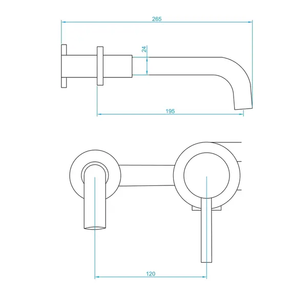 Смеситель встраиваемый с изливом RGW SP-47