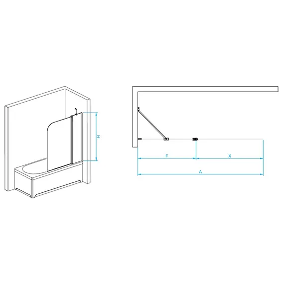 Шторка на ванну RGW SC-011B