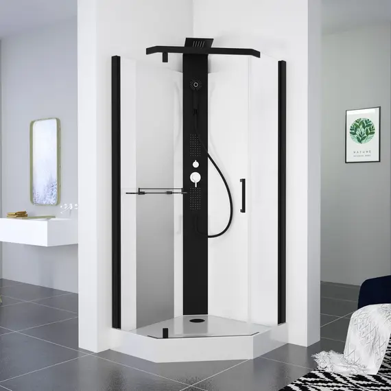 Душевая кабина Black&White G8705 , 90х90х217