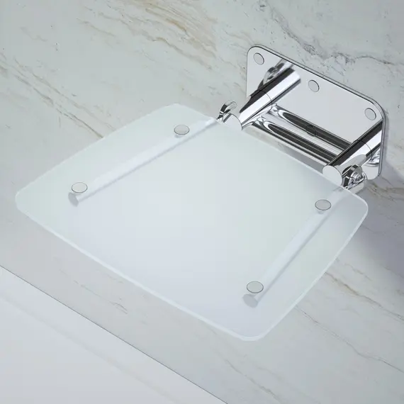 Сиденье складное настенное Black&White SN-0883C (130x390x387)