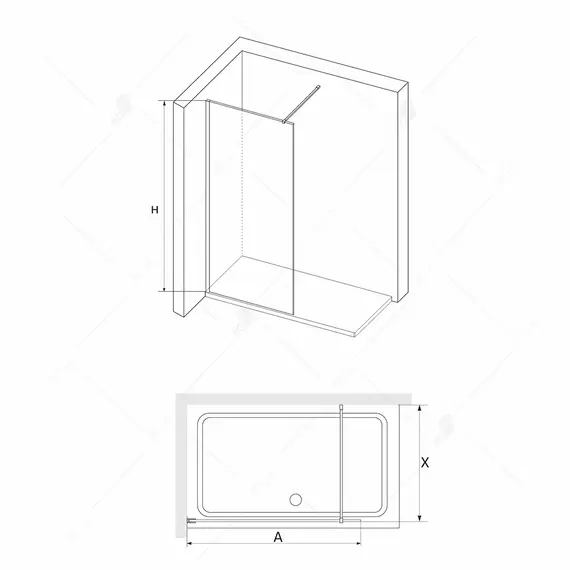 Душевой уголок RGW WA-005 (WA-002+Z-050-2)