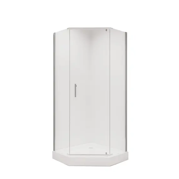 Душевое  ограждение  NG-6605-08  трапеция, дверь распашная, без поддона 90*90