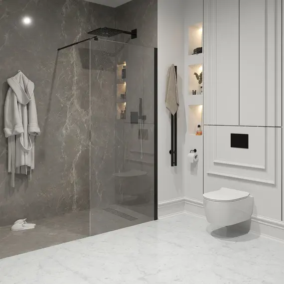 Душ. перегородка NG-683-90 BLACK (90x195)