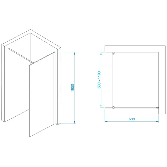 Перегородка для душа RGW WA-002B