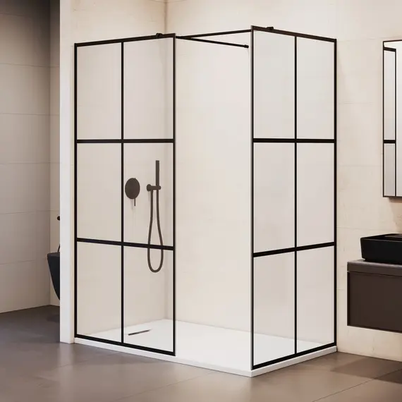 Перегородка для душа RGW WA-021B (WA-011B (2 шт.) + S-1220B)  90х100