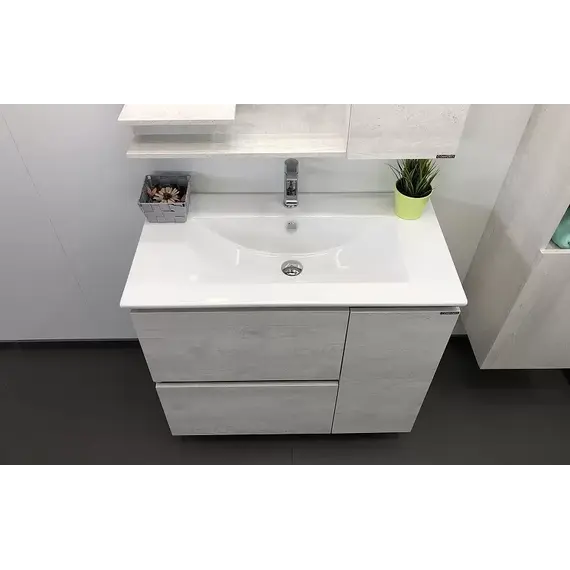 Тумба-умывальник Comforty  Верона дуб белый с раковиной Comforty 75E