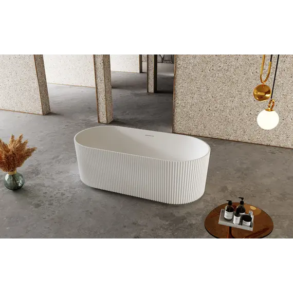 Ванна из искусственного камня ABBER Stein AS9601 белая матовая 170*75