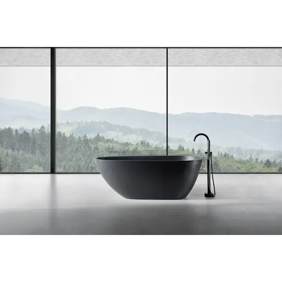 Ванна из искусственного камня ABBER Dortmund 170х75 черная матовая