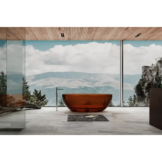 Ванна из полиэфирной смолы  ABBER Kristall AT9701Opal 165*80 прозрачная