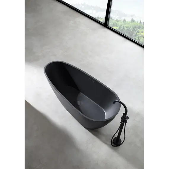 Ванна из искусственного камня ABBER Dortmund 170х75 черная матовая