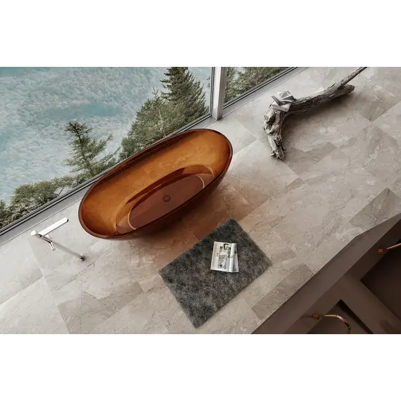 Ванна из полиэфирной смолы  ABBER Kristall AT9701Opal 165*80 прозрачная