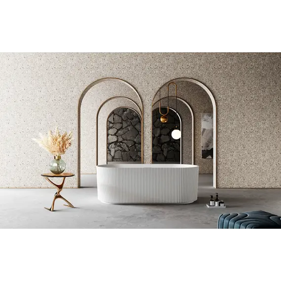 Ванна из искусственного камня ABBER Stein AS9601 белая матовая 170*75