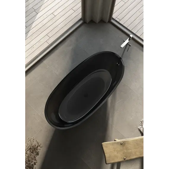 Ванна из полиэфирной смолы  ABBER Kristall AT9701Onyx 165*80 прозрачная