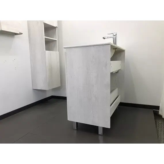 Тумба-умывальник Comforty  Верона дуб белый с раковиной Comforty 75E