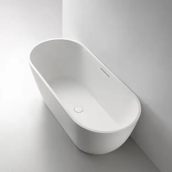 Ванна из искусственного камня ABBER Frankfurt 170х75 белая матовая