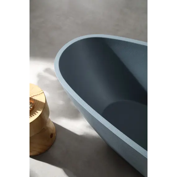 Ванна из искусственного камня ABBER Dortmund 170х75 серая матовая