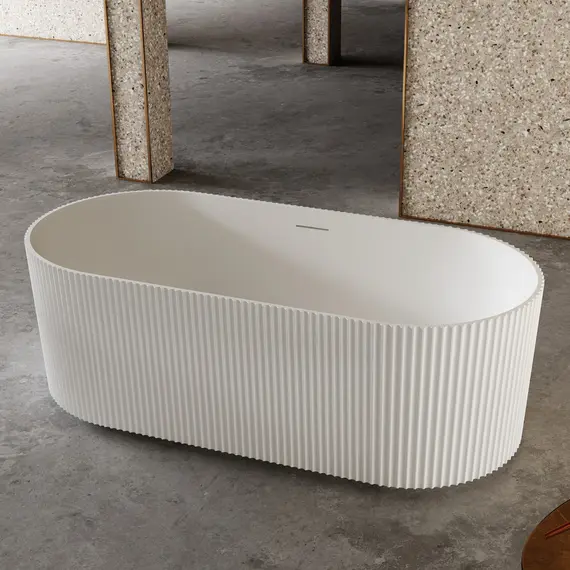 Ванна из искусственного камня ABBER Stein AS9601 белая матовая 170*75