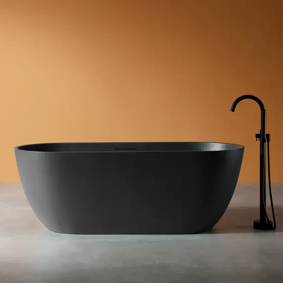 Ванна из искусственного камня ABBER Frankfurt  170х75 черная матовая