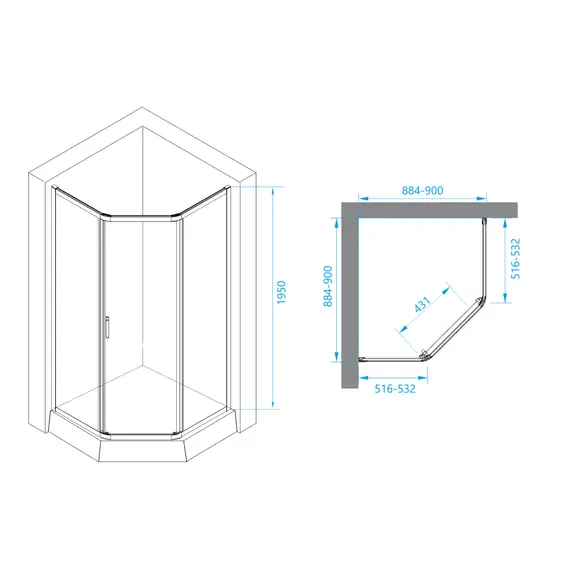 Душевой уголок RGW PA-86B