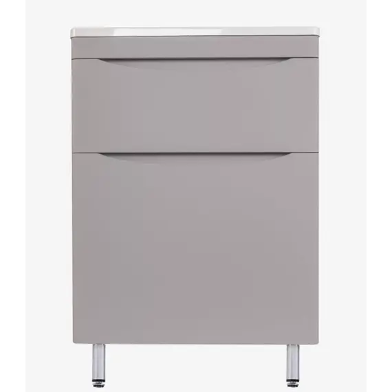 Тумба напольная с раковиной Style Line "Бергамо мини " (2 ящ.) Люкс антискрейтч серый, PLUS