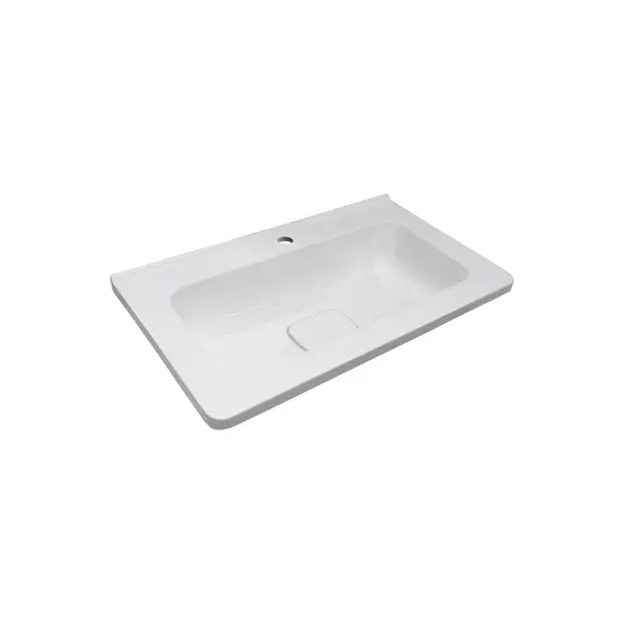 Тумба подвесная с раковиной Style Line "Бергамо мини " (2 ящ.) Люкс антискрейтч белый, PLUS