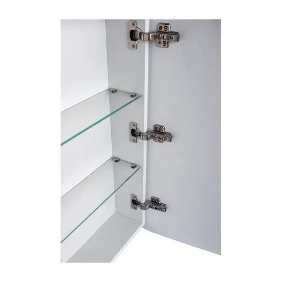 Зеркало-шкаф "Каре 55*80 левое" с подсветкой, сенсор на зеркале