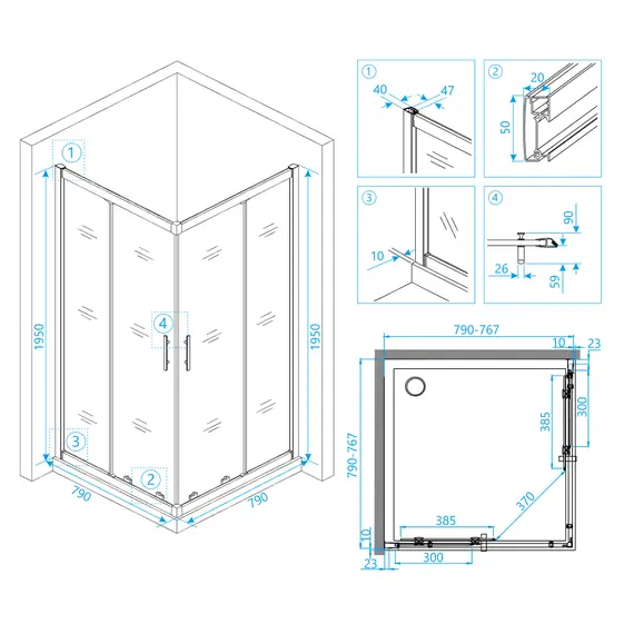 Душевой уголок RGW HO-31