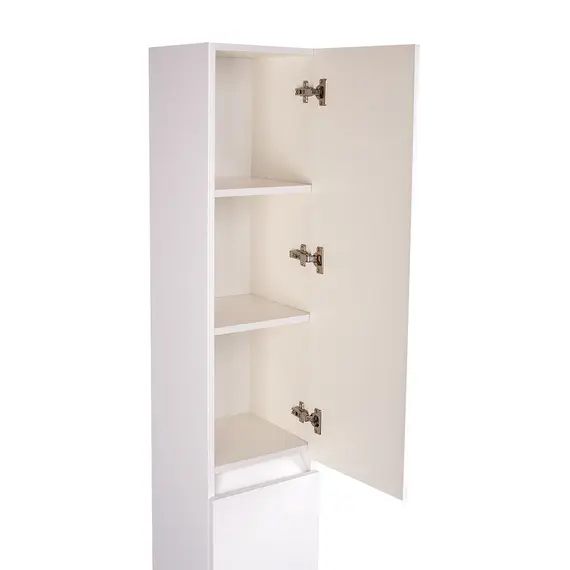 Пенал напольный универсальный "Даллас 30" б/корзины, Люкс белая, PLUS