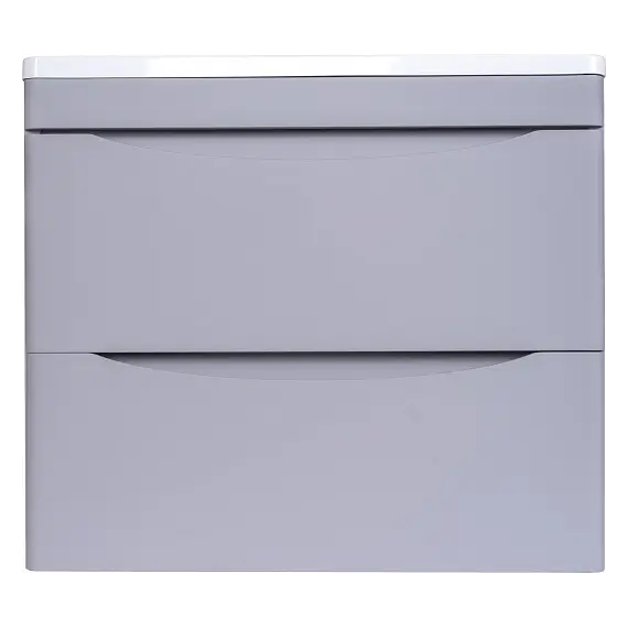 Тумба подвесная с раковиной  Style Line "Бергамо мини" (2 ящ.) Люкс антискрейтч серый, PLUS