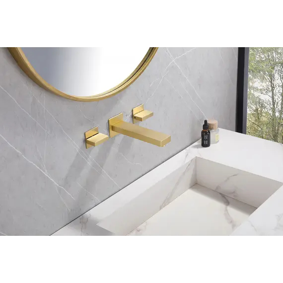 Смеситель ABBER Daheim AF82122G для раковины скрытого монтажа, матовое золото