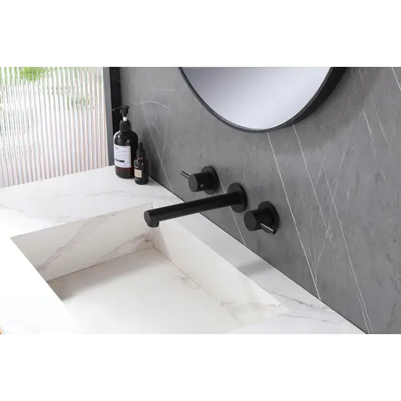 Смеситель ABBER Emotion AF88121B скрытого монтажа для раковины, черный матовый