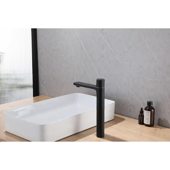 Смеситель ABBER Rund AF8711B для накладной раковины, черный матовый