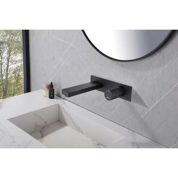 Смеситель ABBER Rund AF8712B для раковины скрытого монтажа, черный матовый