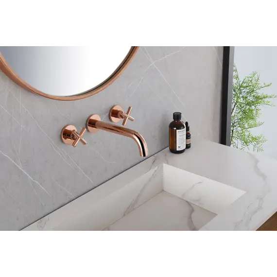 Смеситель ABBER Wasser Kreis AF81121RG для раковины скрытого монтажа, розовое золото