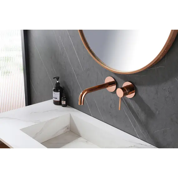 Смеситель ABBER Wasser Kreis AF8112RG для раковины скрытого монтажа, розовое золото