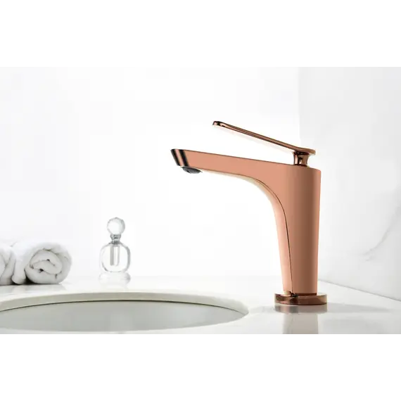 Смеситель ABBER Zeitlos AF8909RG для раковины, розовое золото