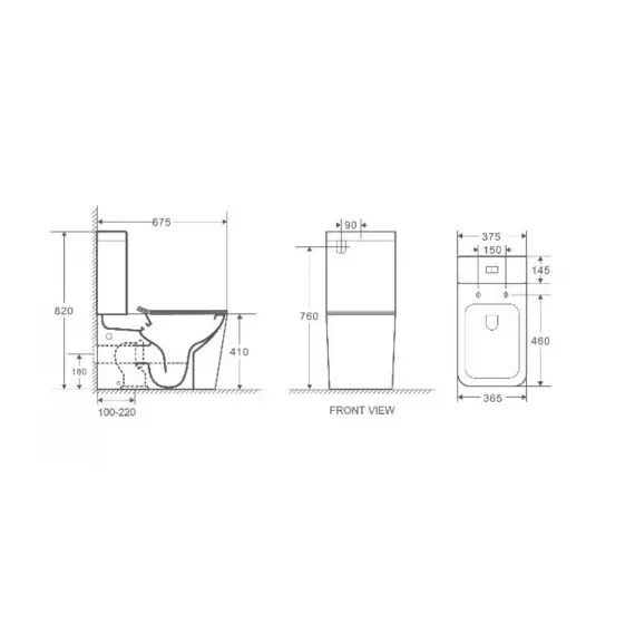Унитаз компакт WeltWasser  GELBACH 001 XL GL-WT белый глянец
