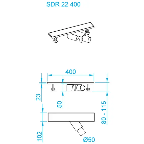 Душевой трап RGW SDR-22B черный