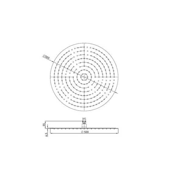 Верхний душ 3D круглый RGW SP-81