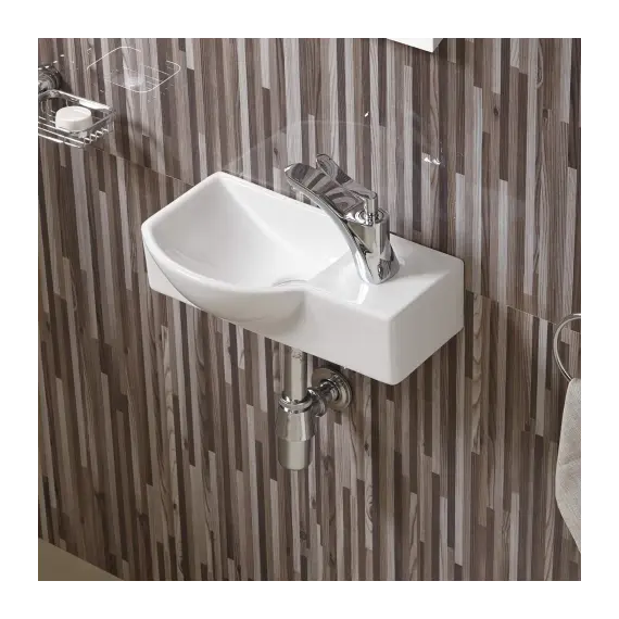 WW AISBACH 7940 GL-WT L Раковина подвесная (глянцевая белая)  400х220х120 мм