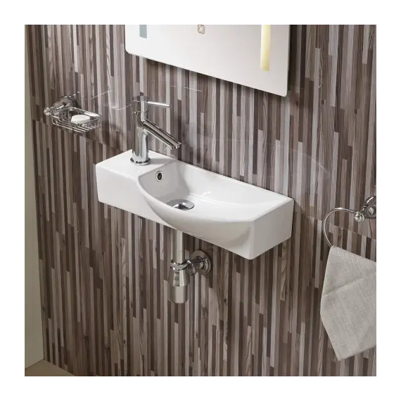 Раковина подвесная WW AISBACH 7945/7946  GL-WT L/R  (глянцевая белая)