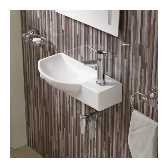 Раковина подвесная WW AISBACH 7945/7946  GL-WT L/R  (глянцевая белая)