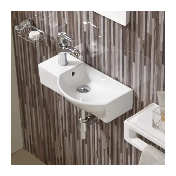 Раковина подвесная WW AISBACH 7945/7946  GL-WT L/R  (глянцевая белая)