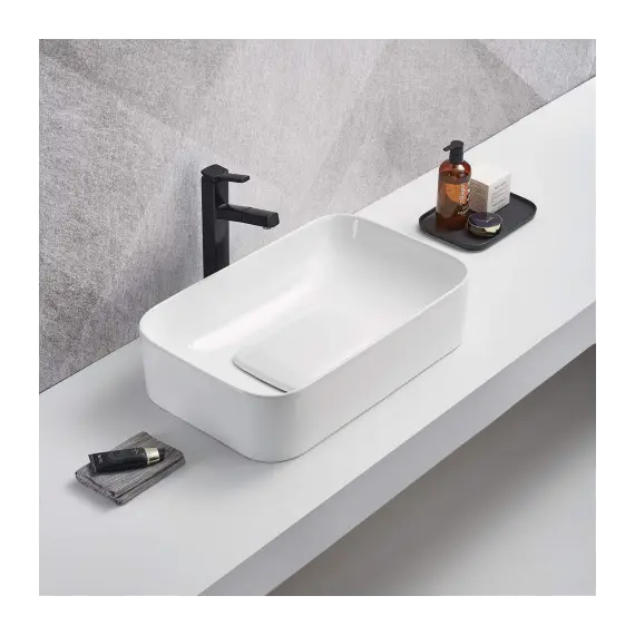 WW ELBACH 78575-60 GL-WT Раковина накладная (глянцевая белая) 610x380x150 мм