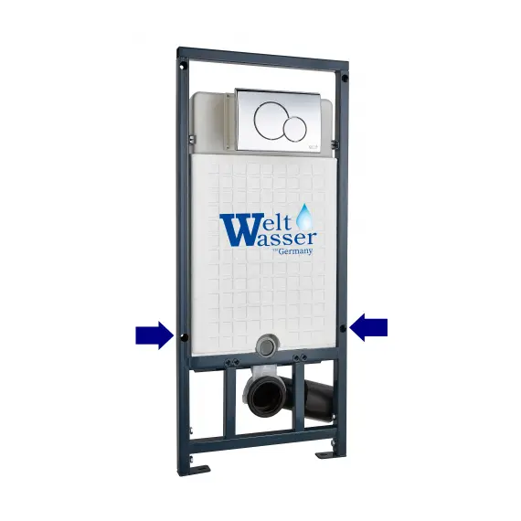 Кнопка  смыва нажимная для инсталляции WW MARBERG 507 RD MT-BL  круглая