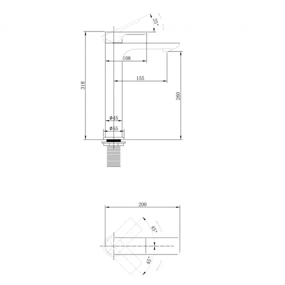 Смеситель ABBER Weiss Insel AF8011W для раковины