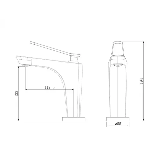 Смеситель ABBER Zeitlos AF8909RG для раковины, розовое золото