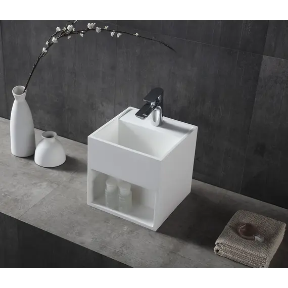 Тумба с раковиной ABBER Stein AS2639 подвесная, белая